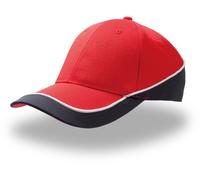 Atlantis Unisex 3-farbige 6-Panel Kappe Klassische Cap RACI red/navy one size