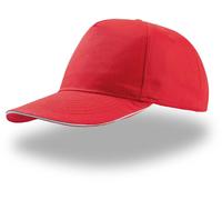 Atlantis Start Five Sandwich Cap, One Size, Red