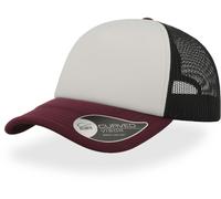 Atlantis Unisex 5-Panel Mesh Kappe Netz Cap RAPP white/black/burgundy one size