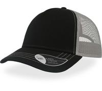 Atlantis Unisex 5-Panel Mesh Kappe 'Rapper Canvas' Klassische Cap RCAN black/grey one size