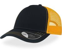 Atlantis Unisex 5-Panel Mesh Kappe 'Rapper Canvas' Klassische Cap RCAN navy/yellow one size