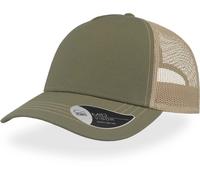 Atlantis Unisex 5-Panel Mesh Kappe 'Rapper Canvas' Klassische Cap RCAN olive/khaki one size