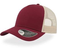 Atlantis Unisex 5-Panel Trucker Kappe 'Rapper' Netz Cap RAPC burgundy/stone one size