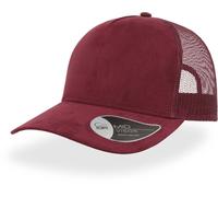 Atlantis Unisex 5-Panel Trucker Kappe 'Rapper Suede' Netz Cap RASU burgundy one size