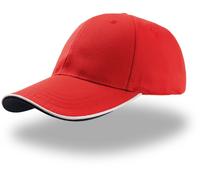 Atlantis Unisex 6-Panel Baseball Kappe Klassische Cap ZOPI red/white/navy one size