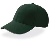 Atlantis Unisex 6-Panel Baseball Kappe 'Sport Sandwich' Klassische Cap SPSA bottle green/white one size
