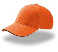 Atlantis Unisex 6-Panel Baseball Kappe 'Sport Sandwich' Klassische Cap SPSA orange/navy one size