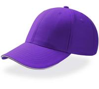 Atlantis Unisex 6-Panel Baseball Kappe 'Sport Sandwich' Klassische Cap SPSA purple/white one size