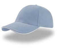 Atlantis Liberty Baseballkappe mit 6 Paneelen, aus gebürsteter Baumwolle (Einheitsgröße) (Hellblau)