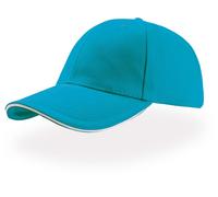 Atlantis Unisex 6-Panel Kappe 'Liberty Sandwich' Klassische Cap LISA turquoise/white one size