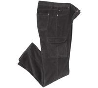 ATLAS FOR MEN - Anthrazitfarbene Kordhose im Cargo-Stil - 44