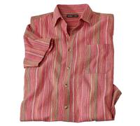 ATLAS FOR MEN - Gestreiftes Krepp-Hemd - L