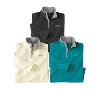 ATLAS FOR MEN - Lot de 3 Pulls Micropolaire - Disponible en Grandes Tailles du M au 5XL