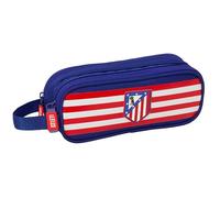 safta ATLÉTICO DE Madrid Doppelmäppchen für Kinder, ideal für Kinder im Schulalter, bequem und vielseitig, Qualität und Widerstandsfähigkeit, 21 x 6 x 8 cm