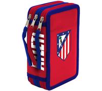 CYPBRANDS Atlético de Madrid, Federtasche, 3-stöckig, Schulmaterial, Rot, offizielles Produkt