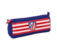 ATLÉTICO DE MADRID Federmäppchen mit Reißverschluss und Fach, Federmäppchen für Kinder, ideal für Kinder im Schulalter, bequem und vielseitig, Qualität und Widerstandsfähigkeit, 21 x 7 x 8 cm