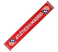 Atletico de Madrid Offizieller roter Schal mit gesticktem Wappen, ideal, um das Team mit Stil und rot-weißem Stolz zu beleben.