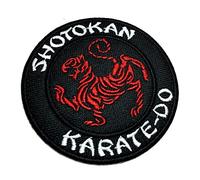 ATM190T Karate Shotokan bestickter Aufnäher zum Aufbügeln oder Annähen, Kimono, 9,74 x 9,74 Zoll