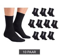 Atmungsaktive 10 Paar CAPPUCCINO ITALIA Damen & Herren Bambus-Socken Alltags-Strümpfe Freizeit-Socken 11687 Schwarz 39-42