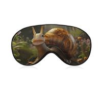 Atmungsaktive Augenmaske Cartoon Schnecke gedruckt weiche Schlaf Augenmasken mit verstellbarem Gürtel Augenbedeckung Augenklappen Lichtblockierende Augenmaske für Büro Nickerchen Reisen