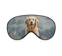 Atmungsaktive Augenmaske, Golden Retriever, Hund, bedruckt, weiche Schlafmaske mit verstellbarem Riemen, Augenklappen, lichtblockierende Augenmaske für Büro, Nickerchen, Reisen