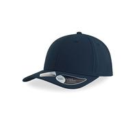Atmungsaktive Basecap Baseball - Cap Gebogener Schirm mit Klettverschluss Atlantis Headwear Navy (Blau)
