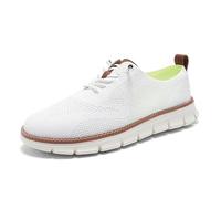 Atmungsaktive, bequeme Herren-Wanderschuhe mit breiter Zehenbox, leichte Mesh-Freizeitschuhe for den täglichen Gebrauch und verschiedene Aktivitäten(White,40 EU)