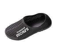 Atmungsaktive Garten-Clogs für Herren, leicht, zum Hineinschlüpfen, für Sommer, Strand, Sandalen, lässige Loafers, wasserdichte Pantoletten für Spaziergänge im Freien, Schwarz , 39 2/3 EU