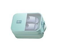 Atmungsaktive Netz-Reise-Schuhtasche mit verstärkten Griffen, schnell trocknendes Polyestergewebe, mehrschichtige Organisation für Laufschuhe und Sneaker, tragbarer Schuh-Organizer für Reisen, grün