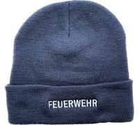 Atmungsaktive Pudelmütze Feuerwehr Silber gestickter Schriftzug, 3M-Thinsulate Insulation