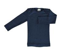 Atmungsaktives Wolle Seide Shirt marine 98/104