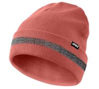 ATNKE Reflektierende Mützen Sicherheits-Thermo-Strickmütze mit hoher Sichtbarkeit für den Winter mit reflektierendem Streifen Geeigneter Outdoor-Arbeitssport Bean Paste Pink