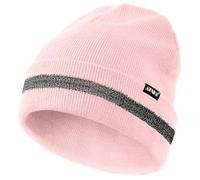 ATNKE Reflektierende Mützen Sicherheits-Thermo-Strickmütze mit hoher Sichtbarkeit für den Winter mit reflektierendem Streifen Geeigneter Outdoor-Arbeitssport Light Pink
