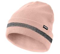 ATNKE Reflektierende Mützen Sicherheits-Thermo-Strickmütze mit hoher Sichtbarkeit für den Winter mit reflektierendem Streifen Geeigneter Outdoor-Arbeitssport Pink Beige
