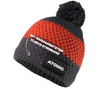 ATOMIC ALPS Beanie - Obsidian/Burnt Ochre/PINEGROVE - Mütze für Herren & Damen - Weiche & atmungsaktive Mütze - Warme Wintermütze aus hautsympathischem Material - Bequeme & Schlichte Fleece-Mütze