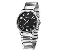 Atrium Damen Herren Armbanduhr sehr deutlich silberfarben Quarz 3 Bar Stahlband Zugband Flexband A36-51