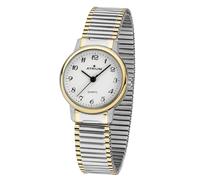 Atrium - Damenarmbanduhr Atrium 43-64 mit flexiblen Zugarmband in Bicolor und weißen Zifferblatt