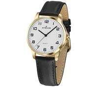 ATRIUM Herren-Armbanduhr sehr deutlich goldfarben Quarz 3 Bar Lederband A36-20
