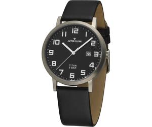 ATRIUM Herren Uhr Armbanduhr Titan A40-11 Leder