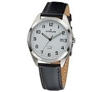 ATRIUM Herrenuhr Titan Lederband 5 bar mit Datum A14-10