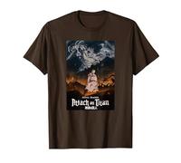 Attack on Titan Season 4 Schlüsselbild mit Logo T-Shirt, Herren, Braun, M