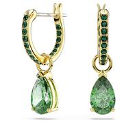 Swarovski Ohrhänger Attract, Pear-Schliff, grün, vergoldet