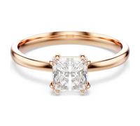 Attract Ring, Kissenschliff, Weiß, 18K Roségoldbeschichtet 58