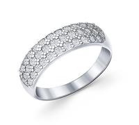 Attraktiver Damenring aus 925er Silber mit Einlagen aus 33 Zirkonia SOKOLOV Jewelry