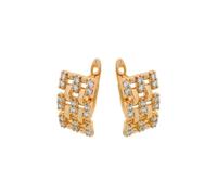 Au 375/585/750 Rose Gold Ohrringe mit Diamant, Klassiker Creole
