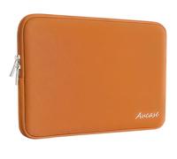 Aucase 15-16 Zoll Laptop Hülle Leder Puffy Tasche für MacBook Pro 15.3''/ Air 15'' M3 M2/ 16 inch, Ultradünne Stärkste Wasserdicht Laptophülle Schutzhülle