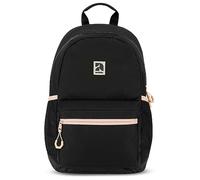 AUDETIC Schulrucksack Mädchen und Jungen Teenager Schwarz Rosa - Flex - Rucksack Damen & Herren mit 16 Zoll Laptop Fach für Schule & Freizeit - Wasserabweisend
