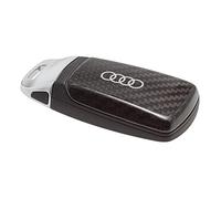 Audi 8W60712083Q0 Schlüsselblende Cover Carbon, mit Ringe Logo, nur für Schlüssel 4M0959754 8W0959754 8S0959754 mit Chromspange
