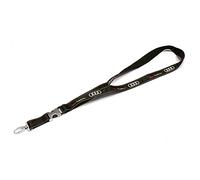 Audi A8-8271 Schlüsselband Schlüsselring Schlüsselanhänger, schwarz, Ringe Logo, Tradition Schriftzug