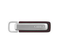 Audi Schlüsselanhänger 3182500300 RS Logo (Sport Raute) Metall/Leder Silber/Schwarz